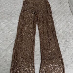 Zara Bronze Sequin Pants